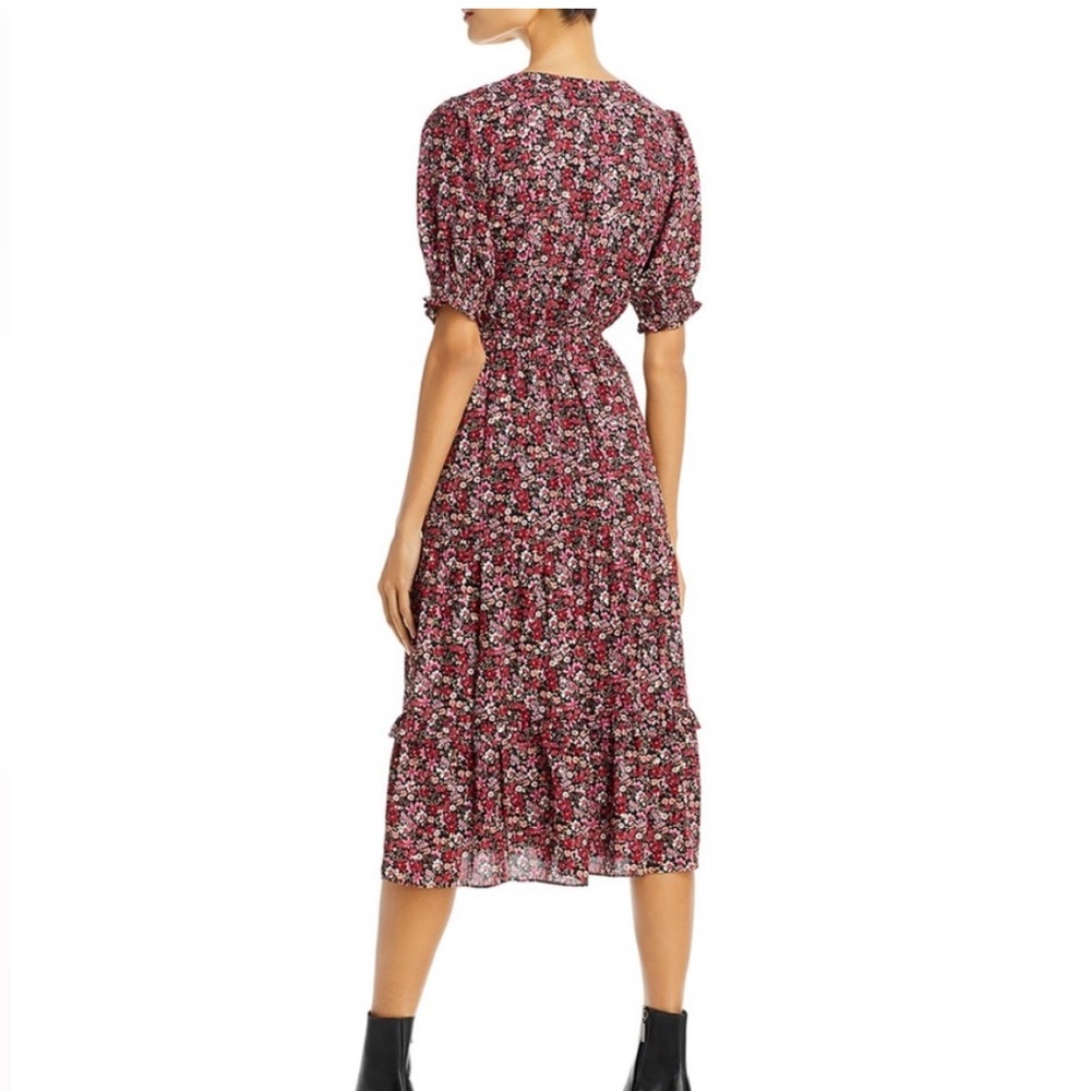 Aqua Floral Midi Dress - Picture 2 of 11